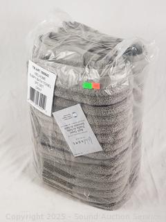 2 Welhome Bumpy Texture Gray Cotton Bath Towels