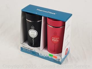 2 ThermoFlask 16oz Sip-N-Lok Travel Mugs
