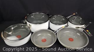 6pc T-Fal Induction Non-Stick Cookware w/4 Lids