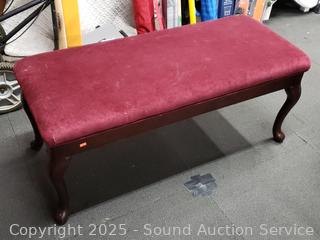 Burgundy Upholstery Bench 