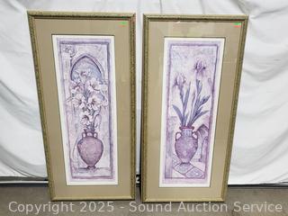 Yara Duarte "Gothis Floral I & II Iris" Interior Accent Artwork