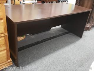 Dark Wood Grain Finish Desk 
