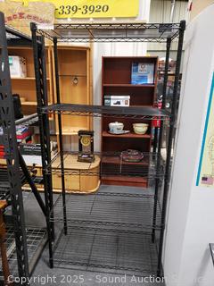 Black Steel 5-Shelf Utility Rack