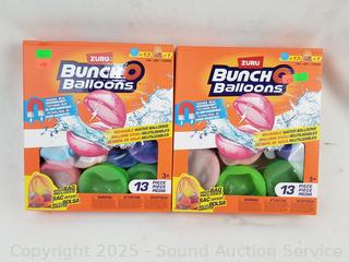 (2) 13pk Zuru Bunch O Balloons Reusable Water Balloons