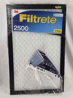 4 Filtrete 16x25x1" Furnace Filters