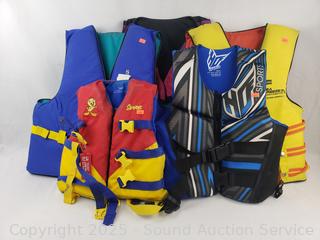 3 Adult, 1 Childs, 1 Youth Life Vests