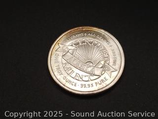 1oz .999 Fine Silver Alaska Medallion