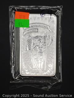 10oz .999 Fine Silver Bar #64
