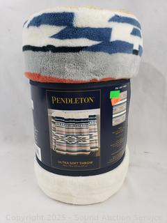 Pendleton Ultra Soft Saltillo Stripe Plush Throw Blanket