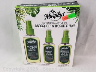 3 Murphy's Lemon Eucalyptus Oil Mosquito & Tick Repellent