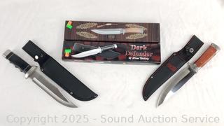 Frost & Sharp Cutlery 13.5" & 12.5" Fixed Blade Hunting Knives