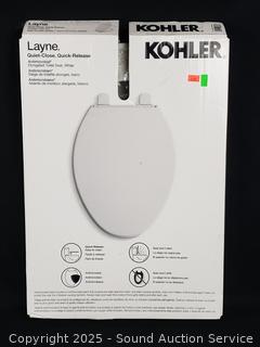 Kohler Layne Quiet Close White Elongated Toilet Seat