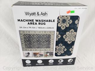 Wyatt & Ash Machine Washable 5'3" x 7'5" Area Rug