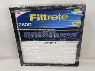 4 Filtrete 20x20x1" Furnace Filters