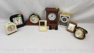 9 Alarm & Mantle Clocks