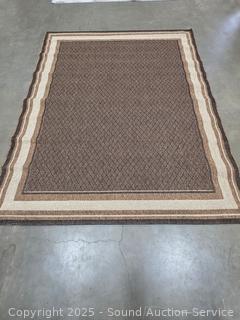 Ravenna Collection Tyler Chestnut Sand Black 7'10" x 10ft Area Rug