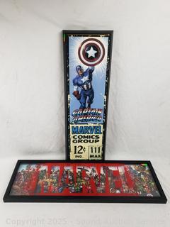 2pc Marvel Comics Wall Decor Artwork