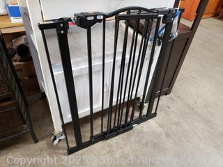 Adjustable 28" to 40"? Black Steel Pet/Child Gate 