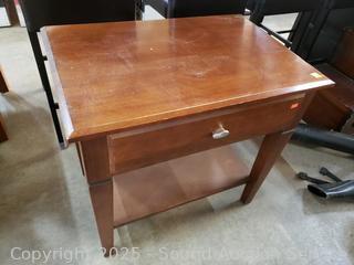 Ethan Allen Maple Single Drawer Nightstand 