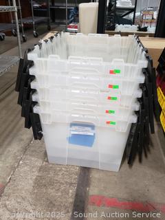 5ct Plastic Storage Totes w/Lid 