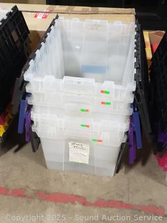 5ct Plastic Storage Totes w/Lid 