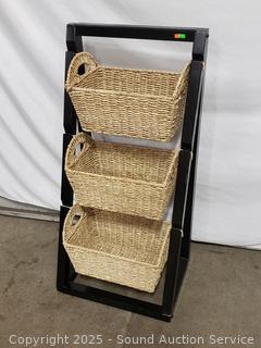 3-Tier Basket Tower Organizer 
