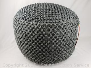 Gray Fabric 20" Ottoman 