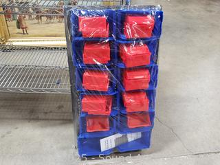 Maxxhaul 30 Bin Wall Mount Parts Rack
