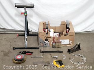 Assorted Tools, Roller Stand