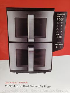 Gourmia Dual Bin Countertop Air Fryer Oven 