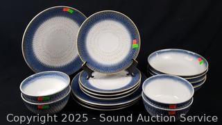 16pc Over & Back Stoneware Set 