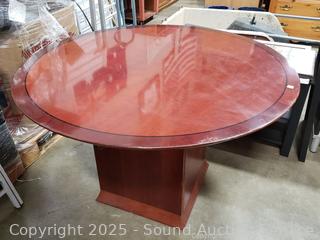 Cherry Finish Round Table 