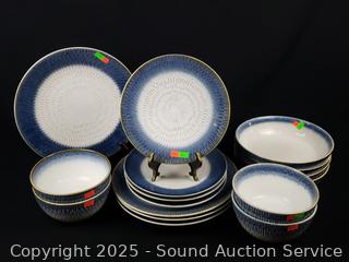 16pc Over & Back Stoneware Dish Set 