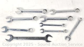 9 Snap-On Open & Box End Wrenches SAE & MM