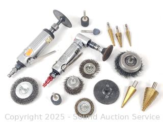 Allied & Central Pneumatic Right Angle & Straight Grinder/Cutoff Tools
