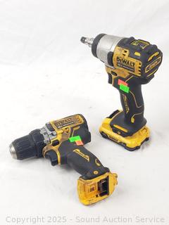 DeWalt 12V Cordless Drill & 3/8" Drive Impact Wrench
