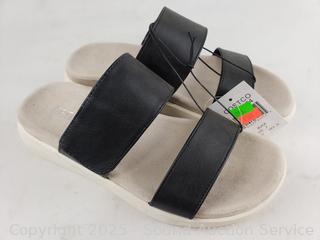Kensie Black Strap Sandals S:7