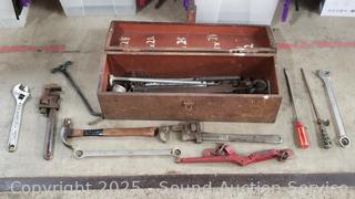 26" Steel Toolbox w/Various Tools