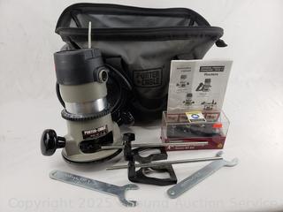 Porter Cable Router w/Bag & 4pc Bit Set & Manual