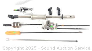 Assorted Pullers, Prybar, Slide-Hammers, 23" 3/8" Extension, 26" Screwdriver