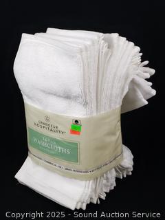 24pc Grandeur Hospitality White Cotton Washcloths 