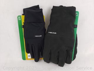 2 Men's Head Touchscreen Gloves S:XL