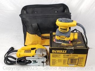 DeWalt Variable Speed Orbital Jig Saw & 1/4" Sheet Palm Sander 