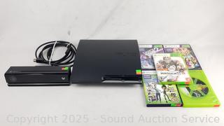 Playstation 3, 5 XBox 360 Games, & Kinect Camera 