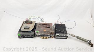 3 Vintage Radios, 8-Track, Antenna