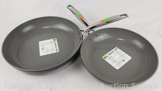 Green Pan 10.5" & 12" Ceramic Non-Stick Skillets 