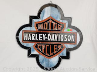 Harley-Davidson Stained Glass Window Decor