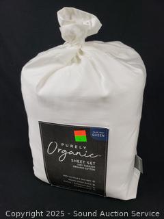 6pc Purely Organic Queen Cotton Sheet Set 