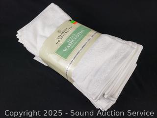 24pk Grandeur Hospitality White Cotton Washcloths 