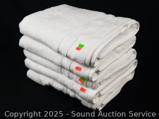 5 Grandeur Hospitality White Cotton Bath Towels